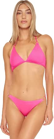 Lucky Brand Sea of Love Ruffle Bikini Top, Adjustable, Tie Back