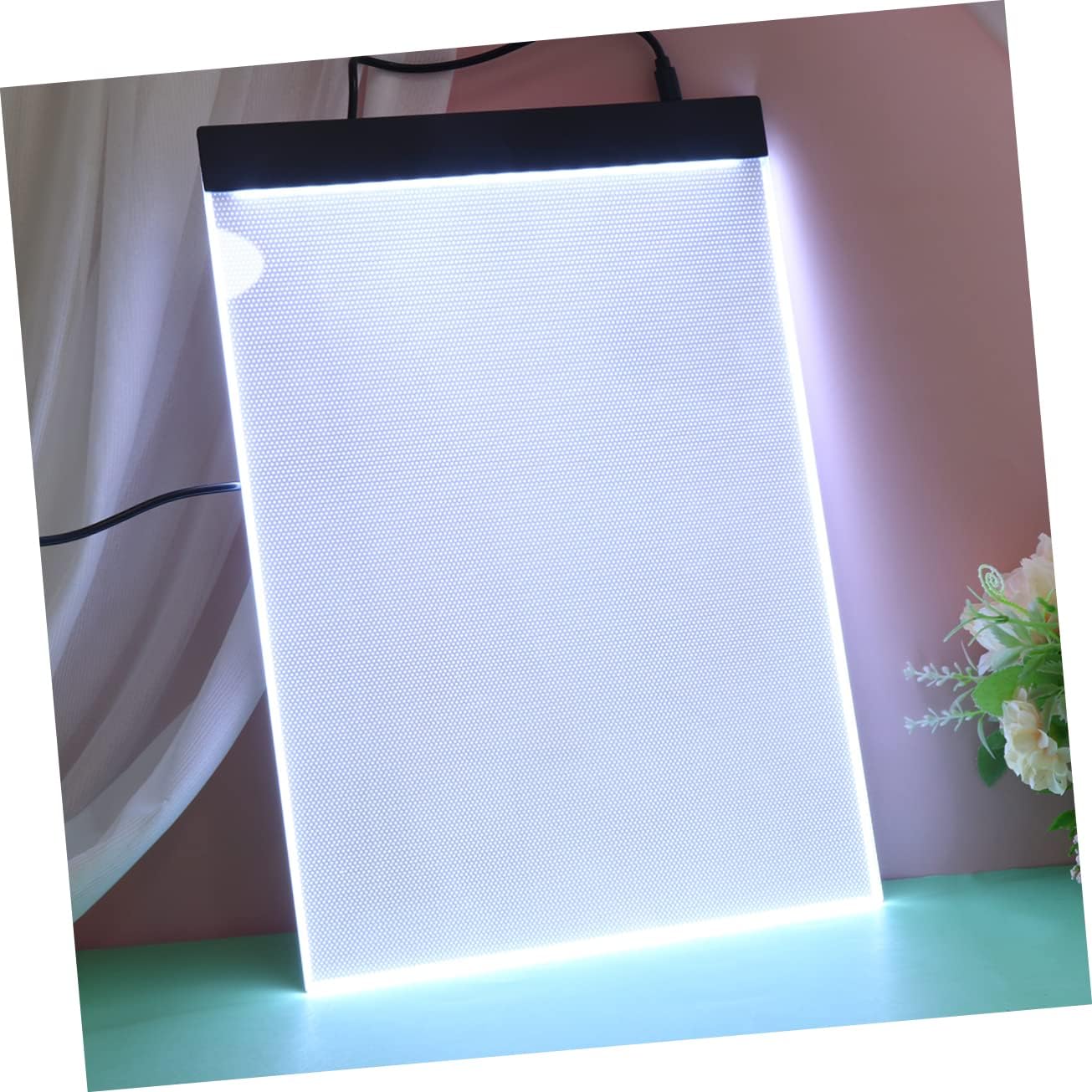 Operitacx Led Tracing Light Box with Frosted Textured Surface Ultra-Thin Copy Board for Artists Includes Tracing Paper and USB Cable for Home Use and Art Design