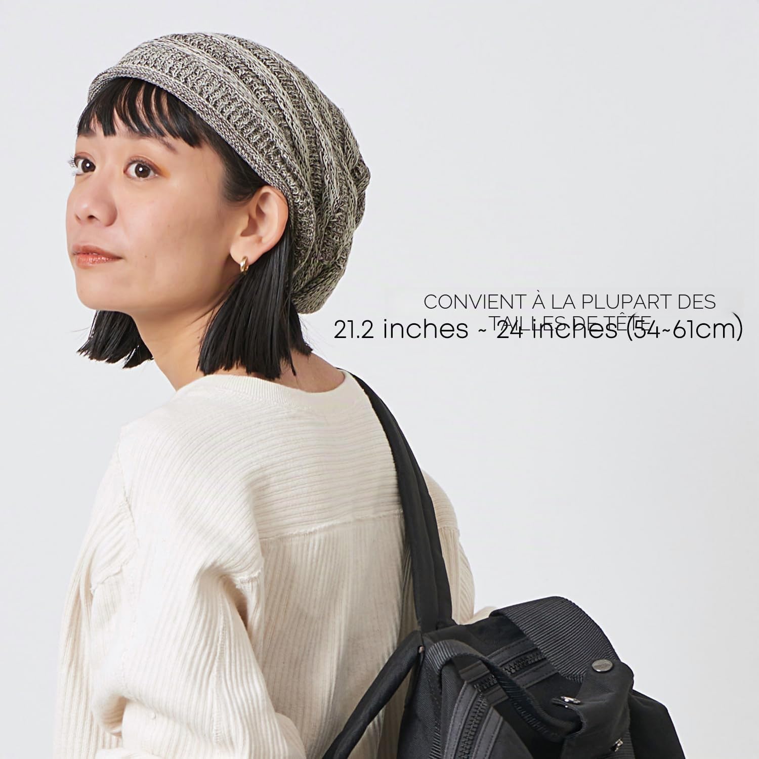 Bonnet Slouch en Tricot Souple avec du Coton, Chapeau Chimio Été Extra Large, Hipster Rasta Beanie Hat pour Homme Et Femme