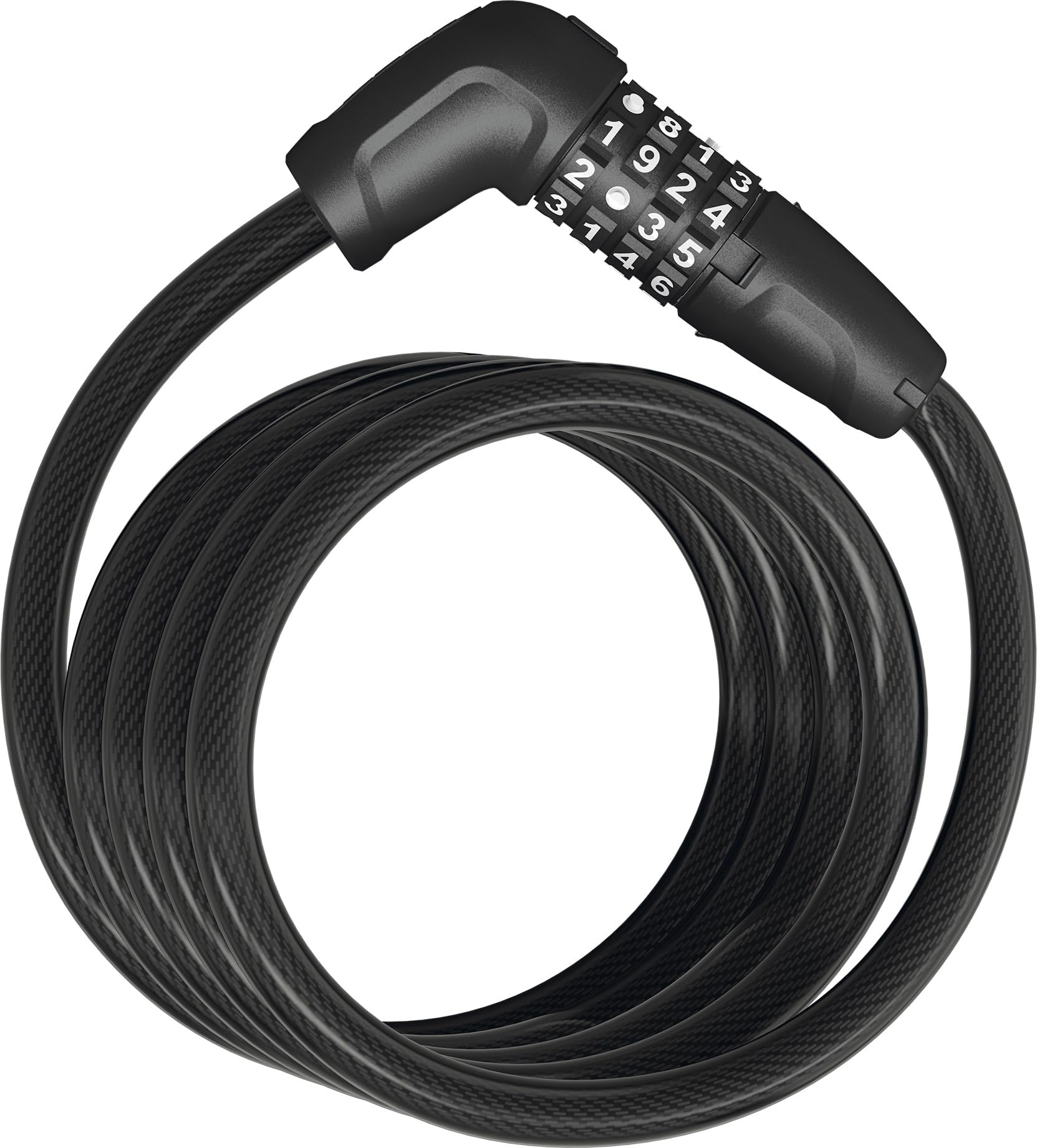 ABUS spiral cable lock Numero 5510C/180 with SCMU holder - Bicycle lock with practical combination cylinders - security level 3