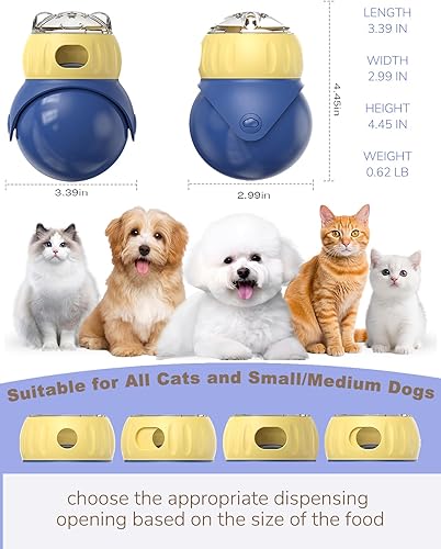 Miniatura 3 de Alimentador de rompecabezas para gatos, juguete interactivo para gatos y perros, dispensador de golosinas para gatos de interior, perros pequeños,