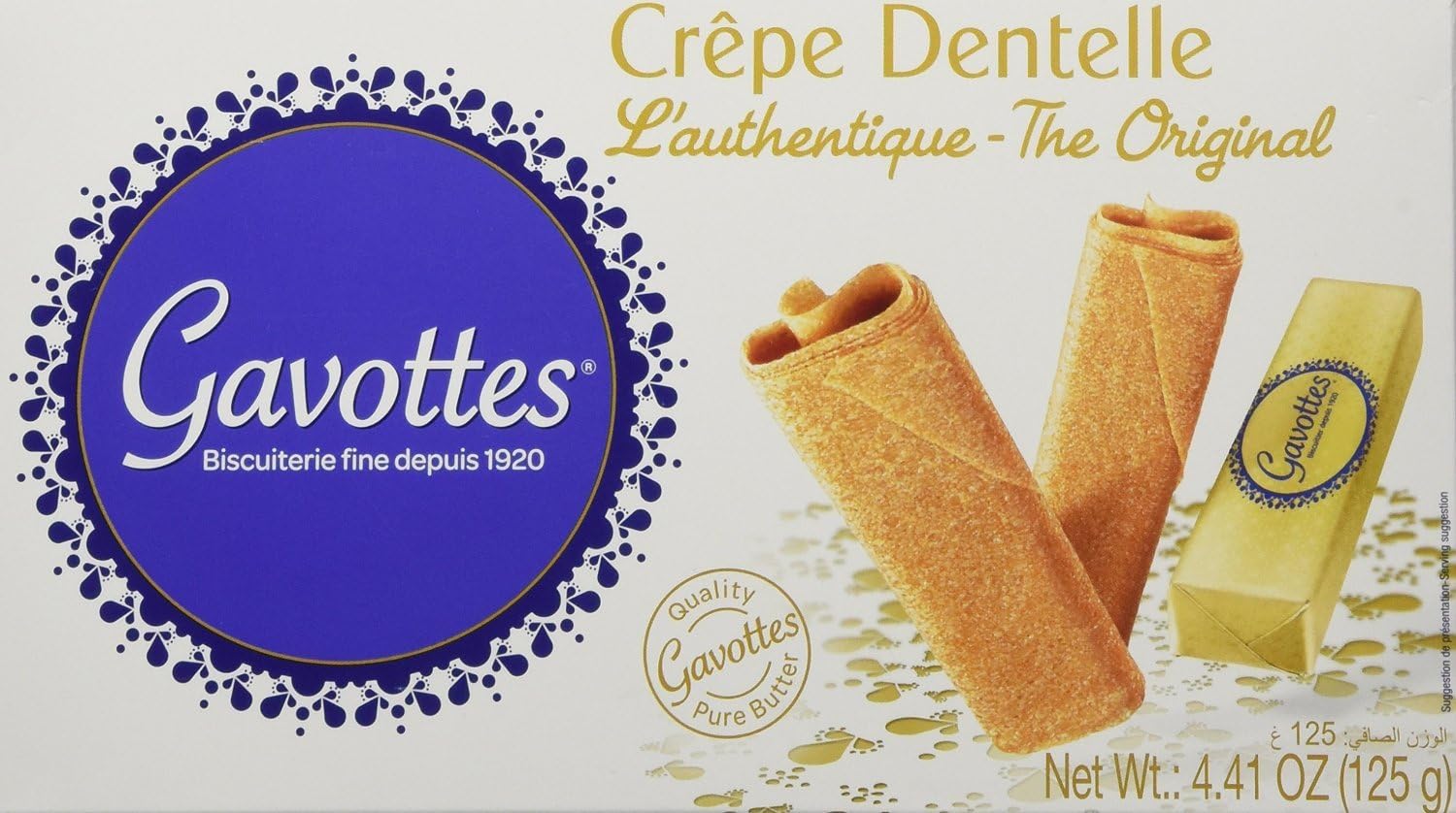 Gavottes Crepe Dentelle Cookies - 125 gr box (7 PACK)