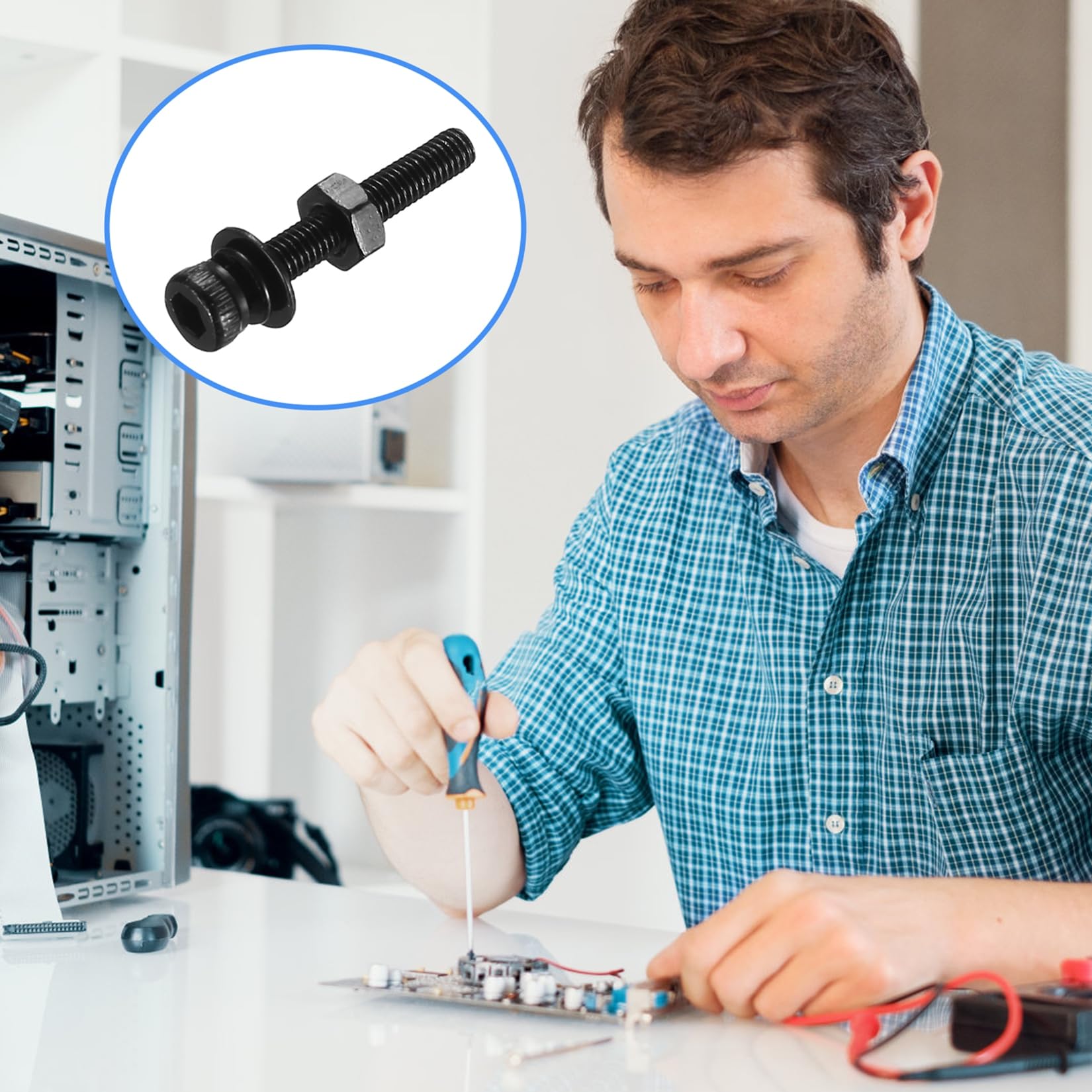 Set Viti E Dadi M3 480 Pezzi - Testa Esagonale, Acciaio Carbonio, Per Fai Da Te E Riparazioni - Foto 5