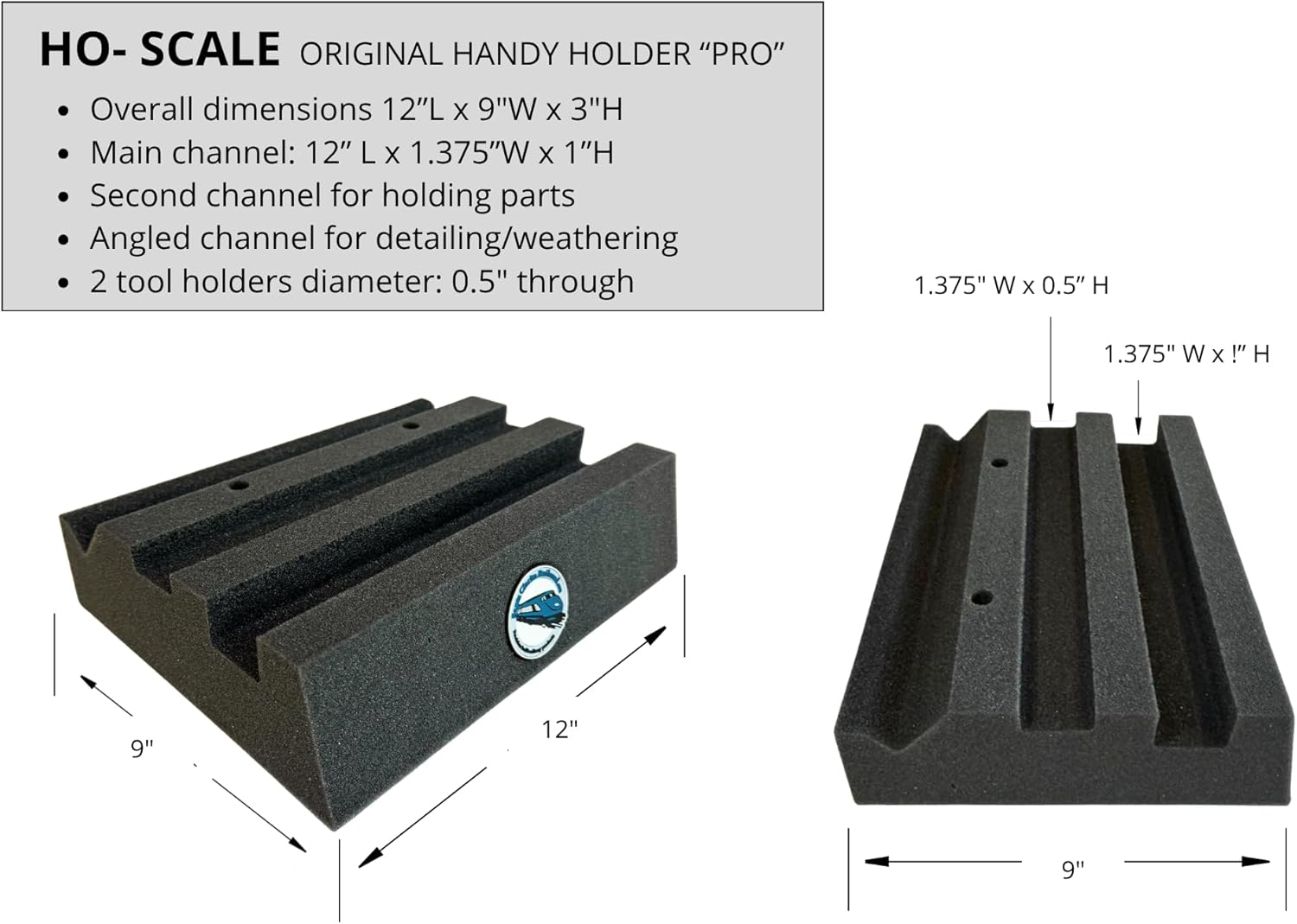 SCRR Original HO Handy Holder “PRO” - Premium Foam Cradle for locomotives & Cars, ensuring Easy Maintenance Access and Keep Rolling Stock Safe and Secure