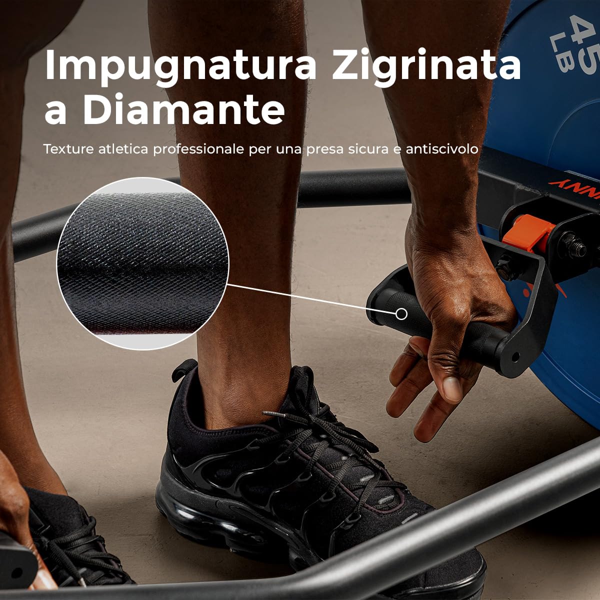 Sunny Health & Fitness Trap Bar Olimpica con Impugnature Girevoli