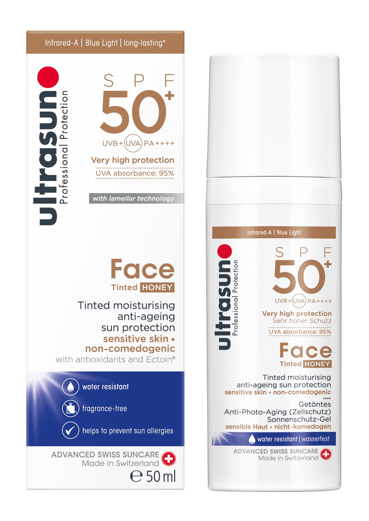 ultrasun 50+SPF Tinted Face, Honey 50 ml