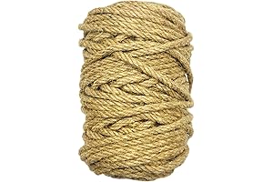 Thick Jute Rope 8mm 164feet, Heavy Duty Jute Twine for Garden, DIY, Crafts