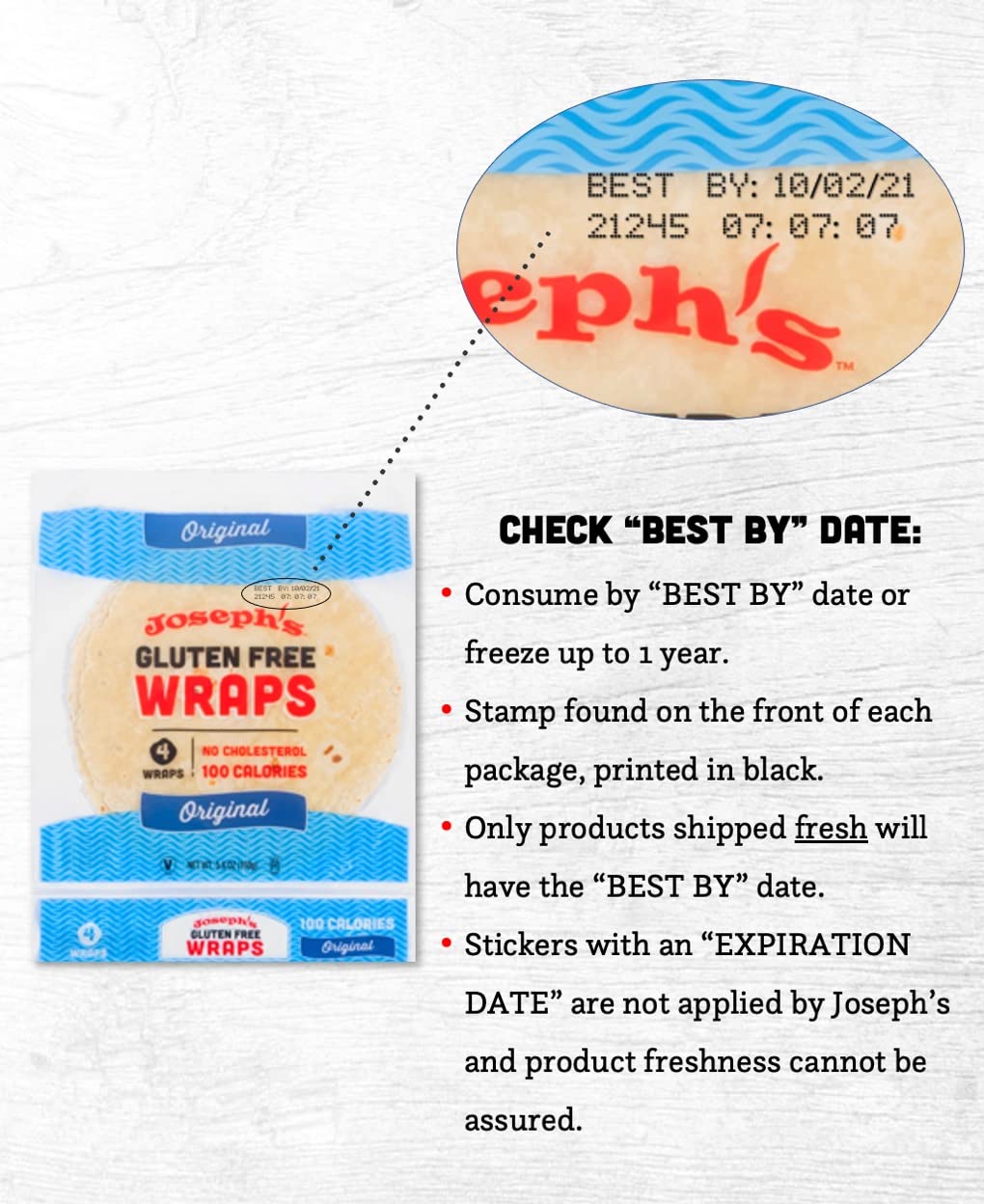 Amazon.com: Joseph's Gluten Free Original Tortilla Wrap Value 6