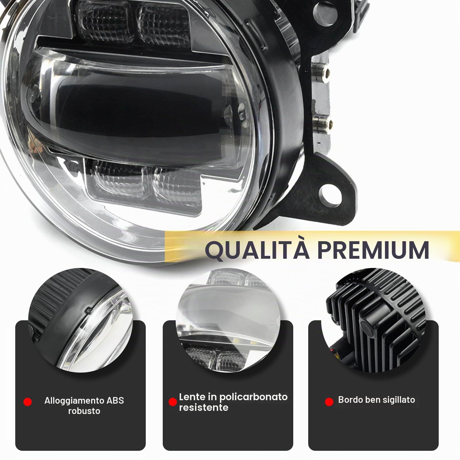 Fendinebbia a LED con gruppo luci di direzione DRL per A.lfa Romeo 156 159 Brera Stelvio, 2002-2006 F.iat Ducato paraurti anteriore fendinebbia (lente trasparente)