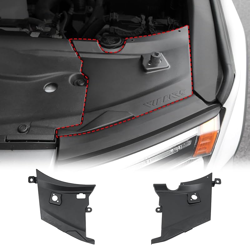 Placa de proteção lateral do compartimento do motor LaIIker para Toyota Land Cruiser 250 Prado LC250 – 2 unidades