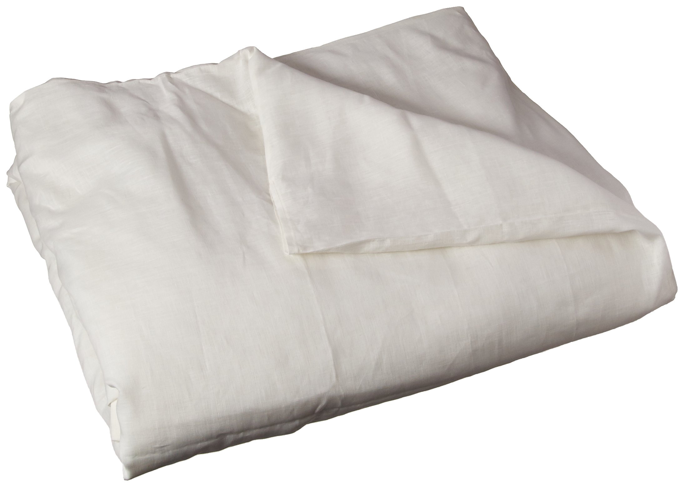 Funda de edredón de lino LinenMe blanco roto estándar para cama de matrimonio