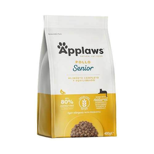 Applaws Natural Complete Chicken Dry Cat Food for Senior Cats - 400g Resealable Bag