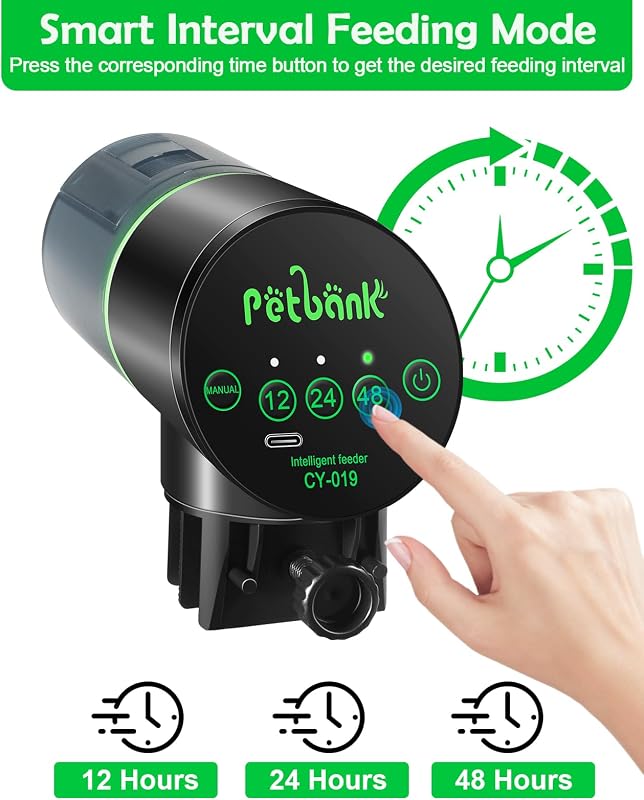 Petbank Automata Haletetõ USB-C Töltéssel 200ml Akvárium Halak Etetéséhez
