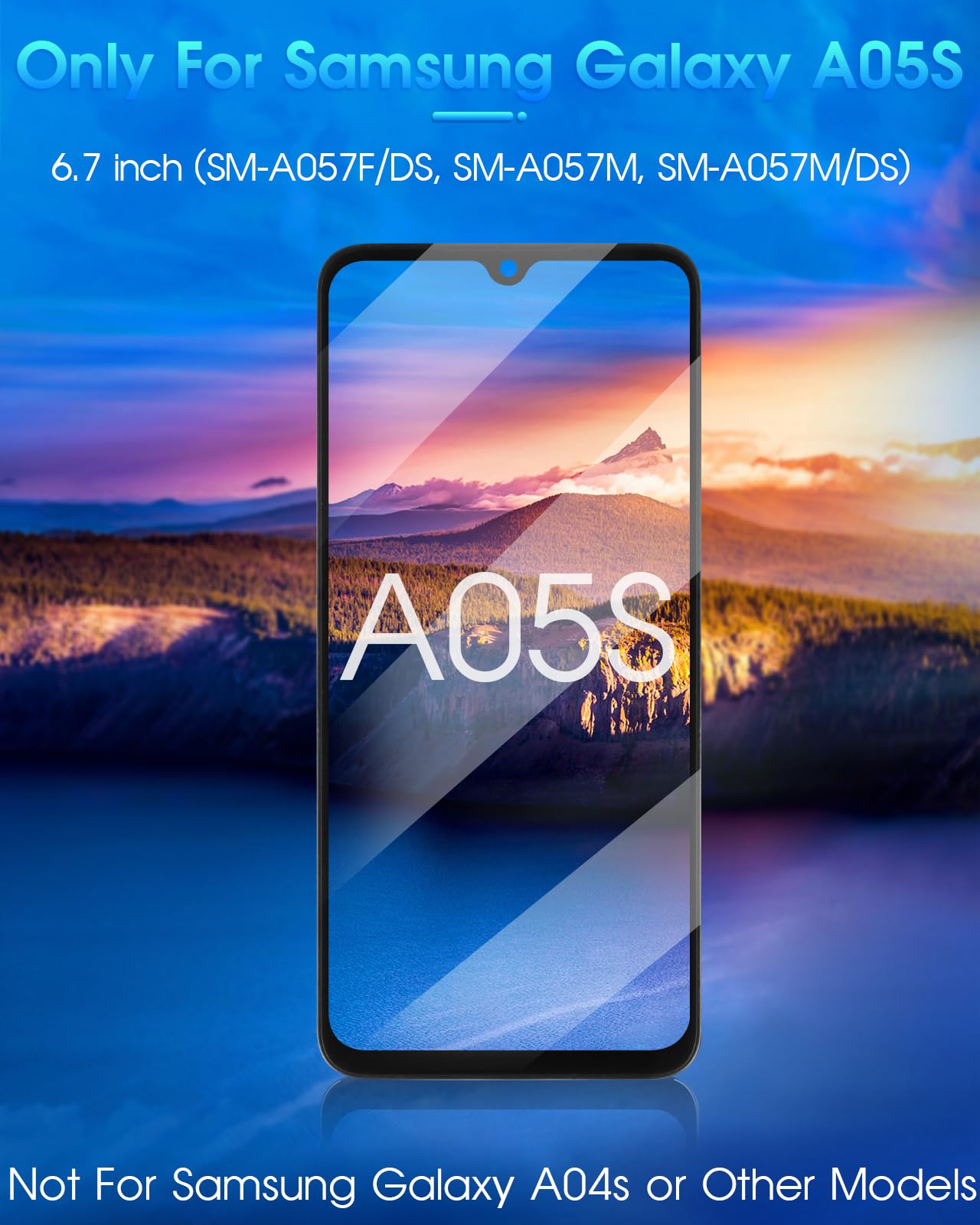 Écran LCD Samsung Galaxy A05s SM-A057G SM-A057M SM-A057F Remplacement Tactile Numériseur Noir Cadre 6,7"