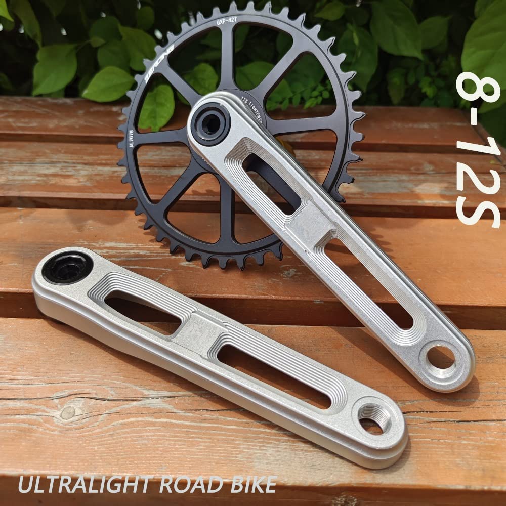 Rower szosowy GXP Hollow zintegrowany zestaw korbowy 165 mm 40 do 50T wąska szeroka pojedyncza tarcza łańcuchowa stop CNC lewa prawa para