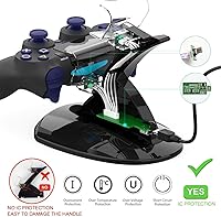 Vista 6 de Playstation4 Regular Slim Pro Controller Charger, SUNKY LED Gaming Console Charging Stand USB Dock Station Mount Cradle for Sony PS4