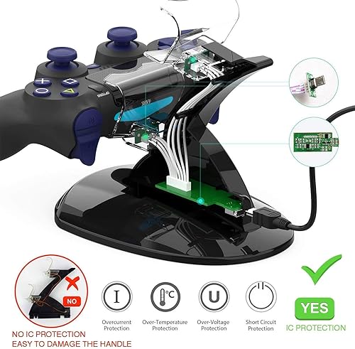Miniatura 6 de Playstation4 Regular Slim Pro Controller Charger, SUNKY LED Gaming Console Charging Stand USB Dock Station Mount Cradle for Sony PS4