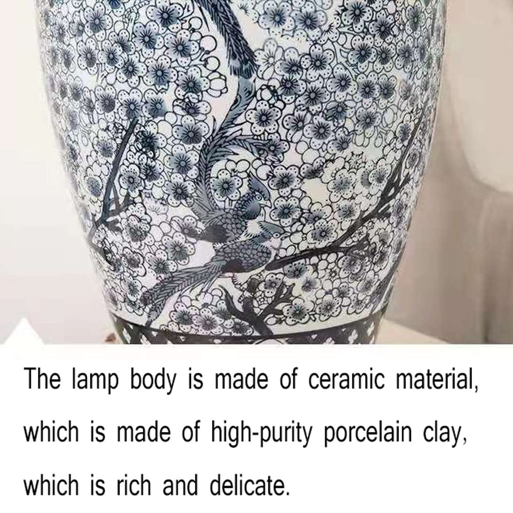 Lampy Stołowe, Ręcznie Malowana, Szkliwiona Ceramiczna Lampa Stołowa, Antyczne Mosiężne Lampy Stołowe, Lampka Nocna Na Biurko Z Lnianym Kloszem, Nowoczesna Ceramiczna Lam