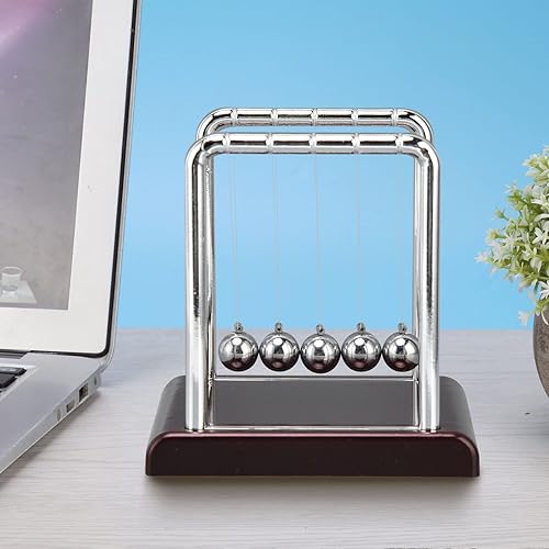 Miniatura 5 de Bola de péndulo de equilibrio, bolas de equilibrio de cuna de Newtons, ciencia física, juegos de oficina, decoración de escritorio, accesorios para
