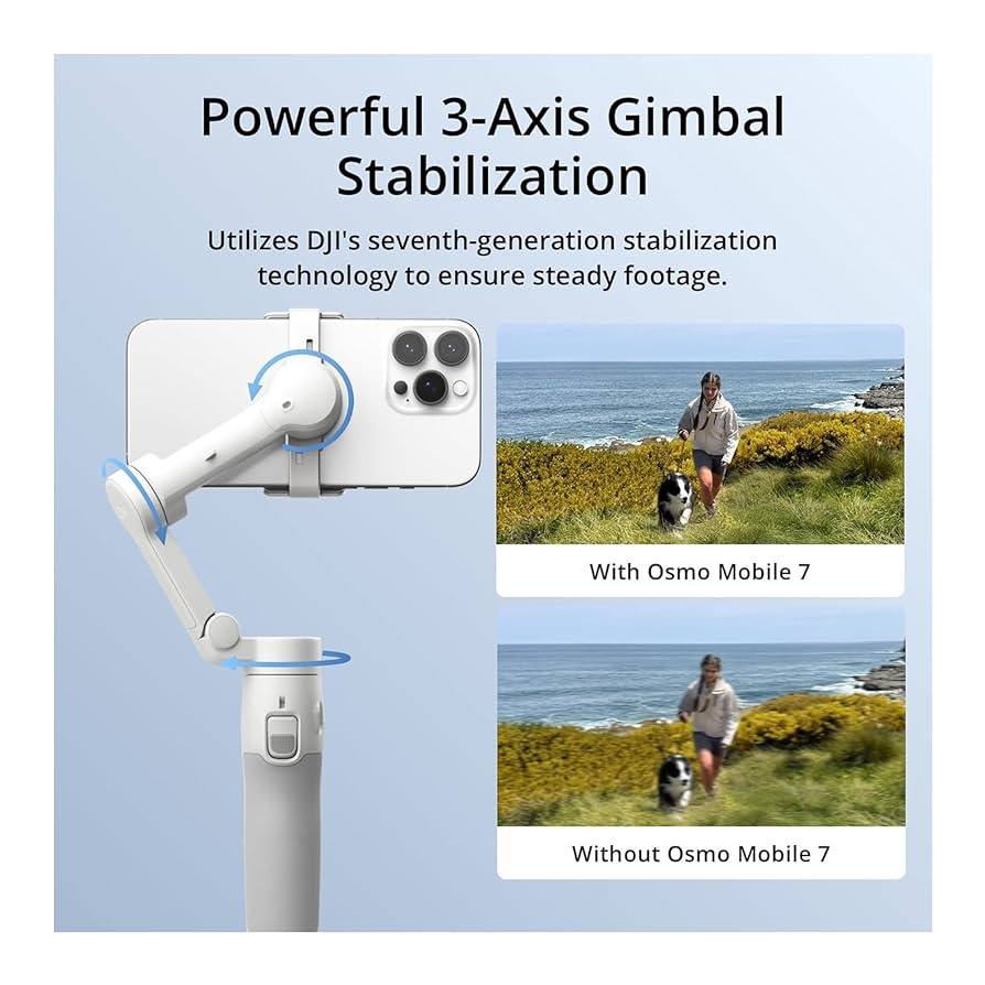 Amazon.com : DJI Osmo Mobile 7 Gimbal with ActiveTrack 7.0
