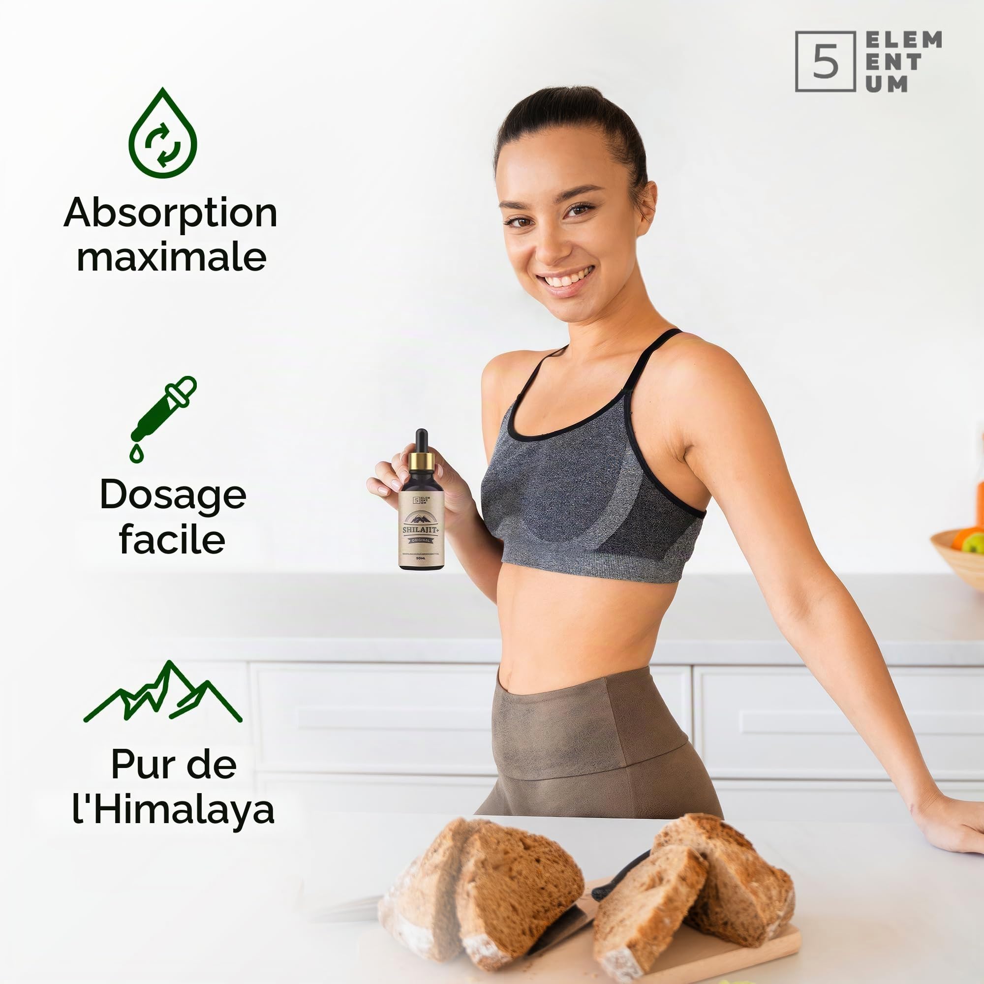 Shilajit Himalaya – Extrait liquide pur Mumijo | 90 ml | 85% d’acides fulviques | Haute concentration | Végan et testé en laboratoire (Eurofins)