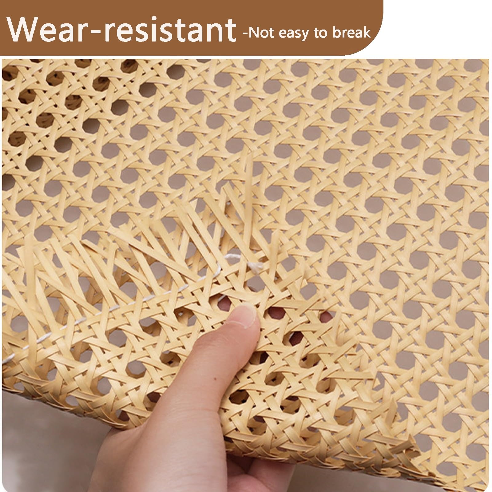 Rejilla Mimbre Plastico Ratán Rollo por Metros,PE Rollo Correas de Caña Plancha de Rattan Tejida a Mano,Hoja de Tejido Imitación Plancha Cincha para Silla Trenza Viena(55cmx3m)