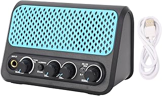 Mini -Gitarrenverstärker Bluetooth 5.0 Tragbarer Doppelkanal kleiner E -Gitarrenverstärker mit Reverb -Effekt für das Training zu Hause oder zu Hause Leichtes Leichtgewichten