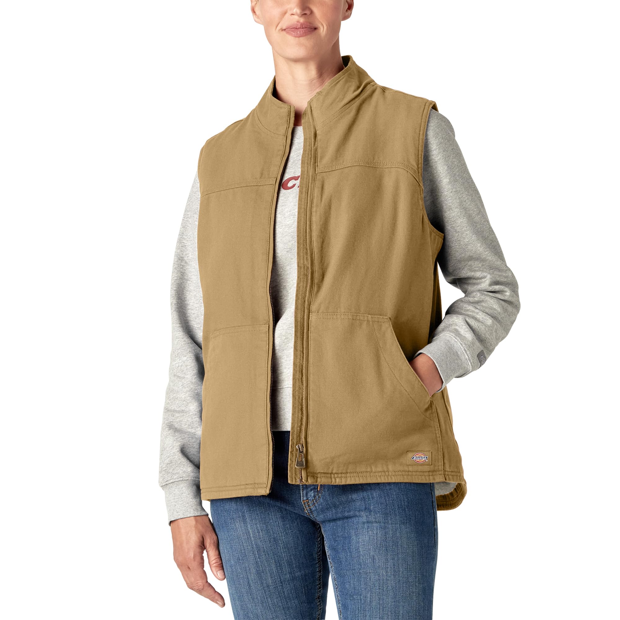 Dickies, Women's, Sherpa Duck Vest, Rinsed Nubuck, L