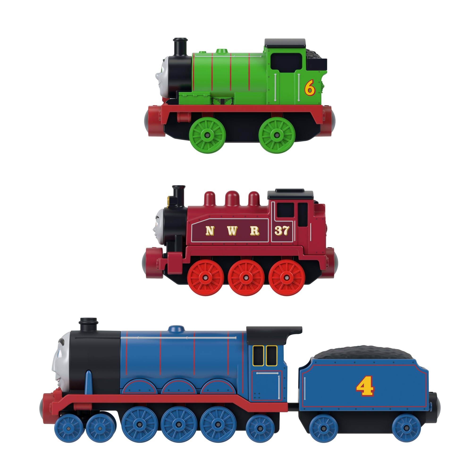 Thomas & Friends - Thomas, Diesel e James, set da 3 locomotive in metallo dal design classico e con connettori magnetici, ispirate ai personaggi della serie animata, 3+ anni, JNF91
