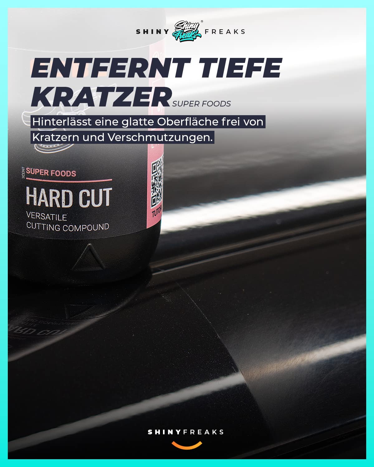 Autopolitur Set: ADBL Hard Cut Schleifpolitur (1L) - Zur Beseitigung von tiefen Kratzern - Für alle Lacke - Exzenter oder Rotation - Auto polieren, Politur, Schleifpaste | 6-teilig