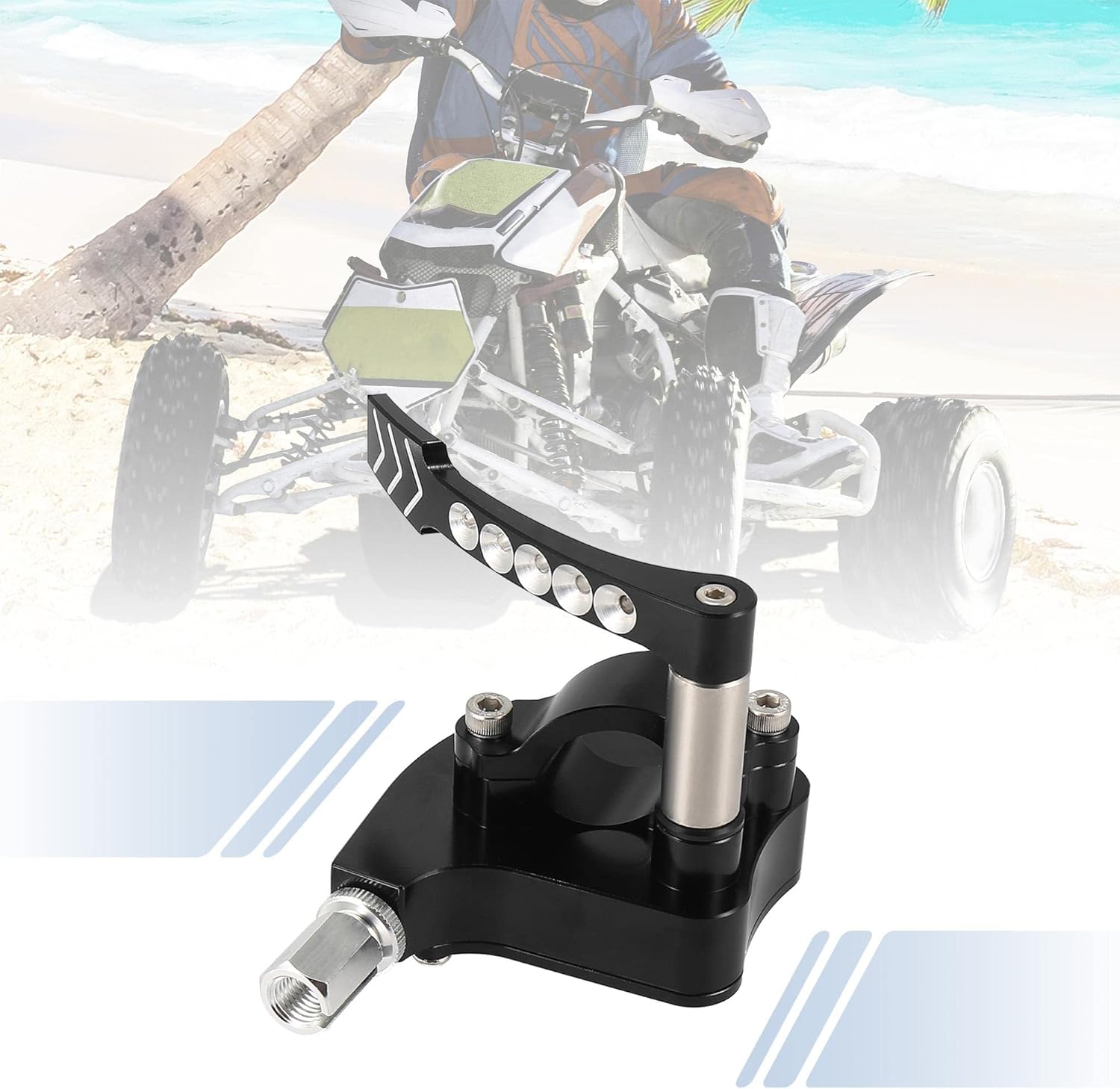 Motoforti 7/8 Inches Black Thumb Lever Control Throttle Assembly for Yamaha Banshee 350 Blaster 200 YFZ450 Warrior 350