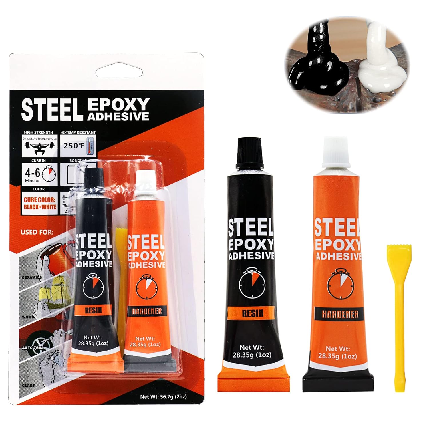 Epoxy Resin Glue, 2 Part Epoxy Glue, Mental Epoxy Glue, Metal Glue, for