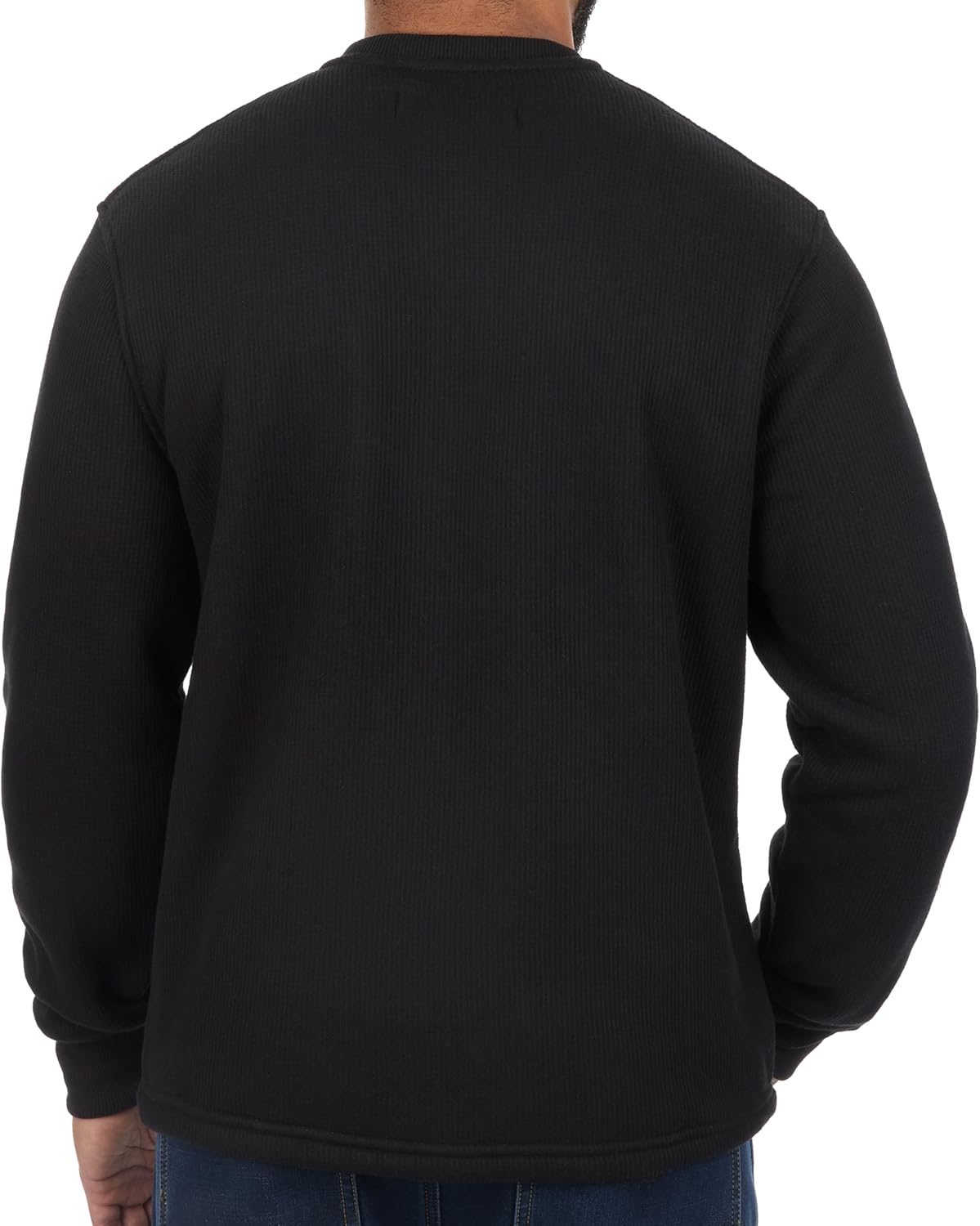 The American Outdoorsman Sherpa Lined Waffle Henley for Men - Thermal Long Sleeve Shirt Bonded Sherpa Lining For Outdoors - Image 4