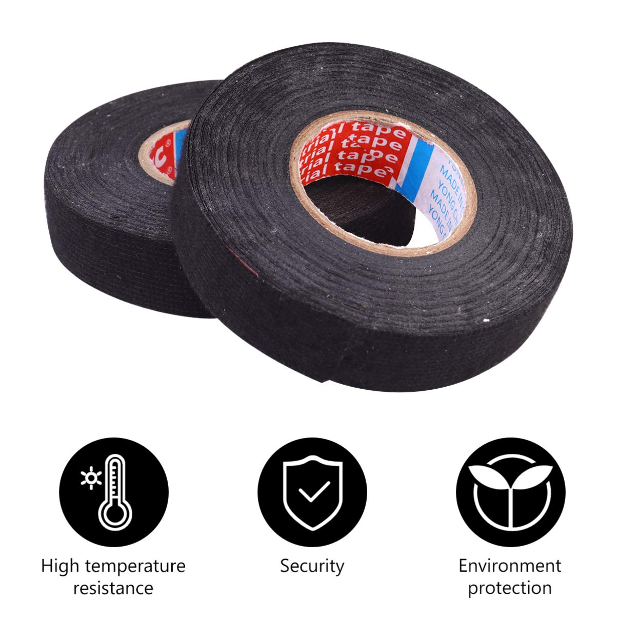 Nastro Adesivo Per Cablaggio Auto - 4 Rotoli 15mmx15m Nero, Resistente Al Calore - Foto 3