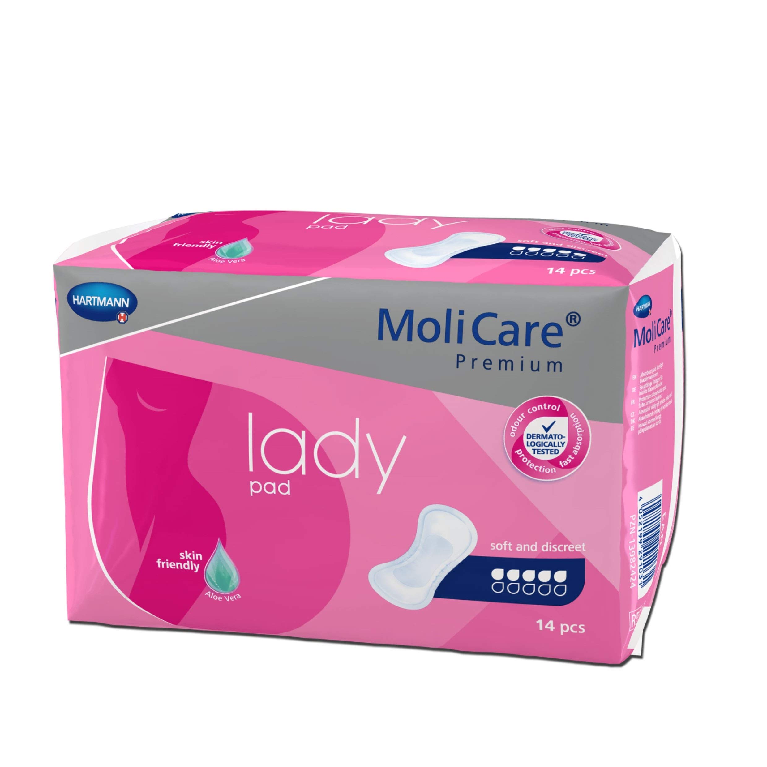 12x Hartmann MoliCare® Premium lady pad Einlagen, 5 Tropfen - 14 Stück - B07KM4QHV9 | Packung (14 Stück)