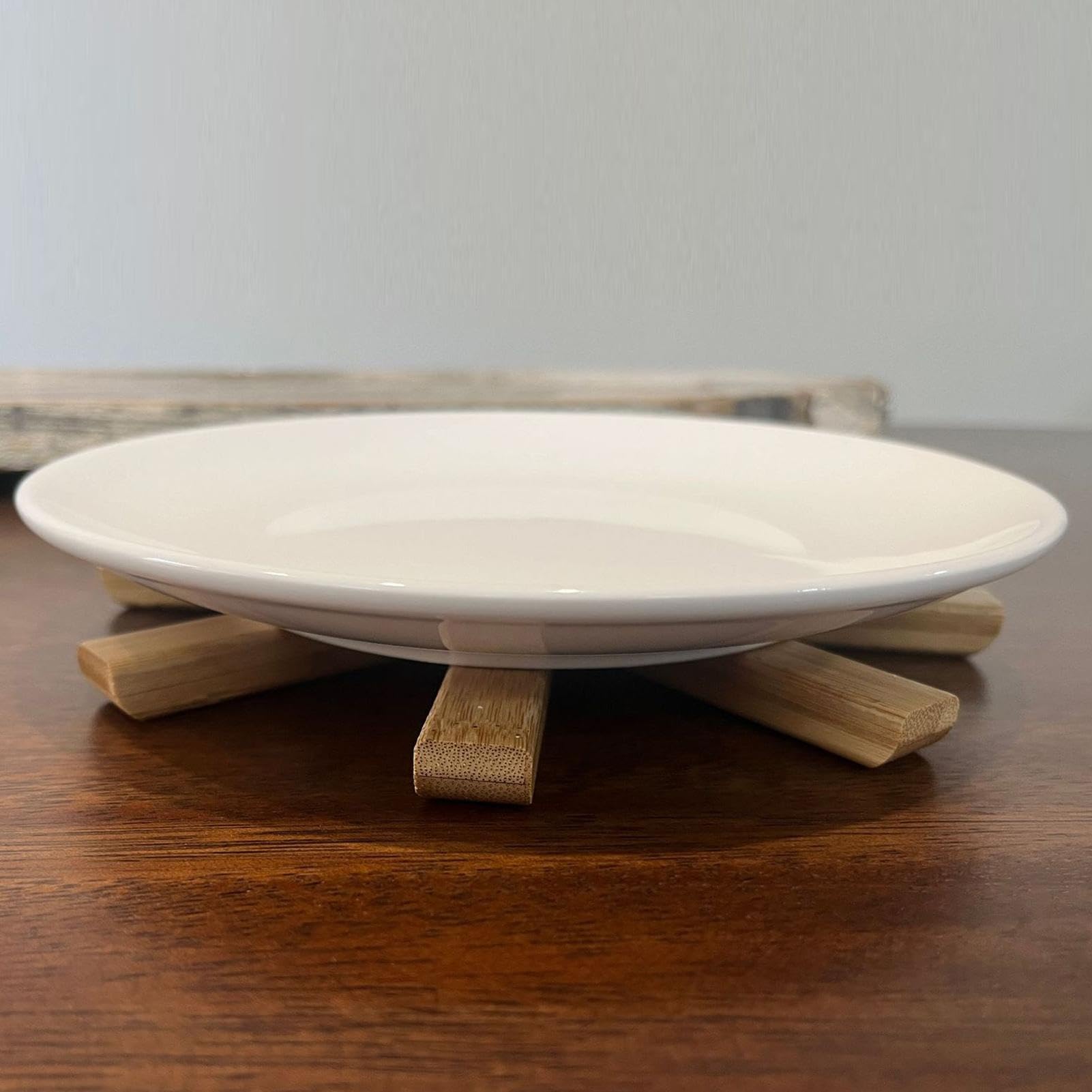 sous-Verres en Bois - Ensemble de sous-Verres en Bois, sous-Verres en Bois, sous-Verres décor de Cuisine | sous-Verre en Bois d'isolation Thermique avec Support Unique, Coussinets Chauds en Bois