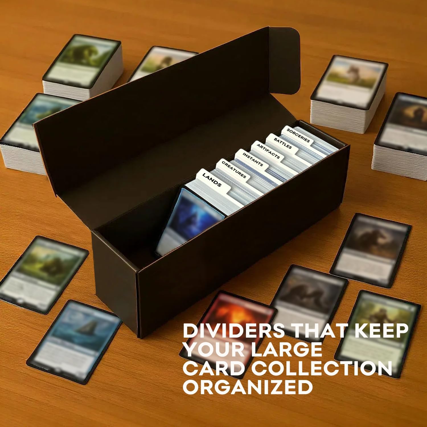 Trading Card Dividers for Storage Boxes, 140PCS Paper Dividers for Baseball/MTG/TCG/Sports/Game Cards Organizer, Vertical