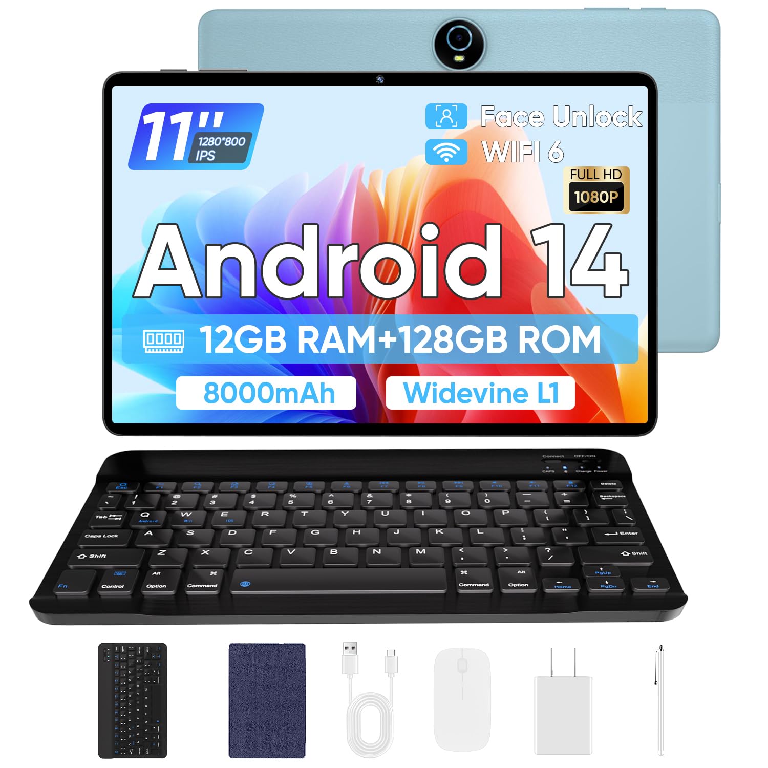 Amazon.com : Android 14 Tablet, 2025 Upgraded 11 inch