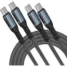 10FT USBC to USB-C Charger Cable for Nintendo Switch Controller,Xbox Series X S Controller,PS5 Controller,2 Pack Nylon Braided Cord