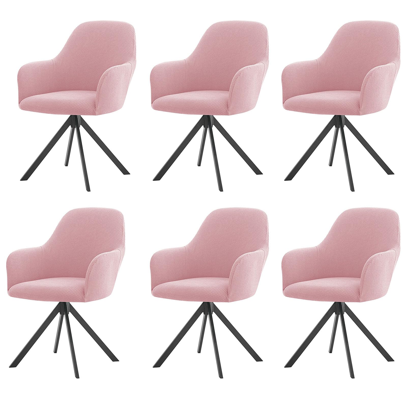 6 copribraccioli elasticizzati impermeabili, rimovibili e lavabili, per sala da pranzo, protezioni per mobili moderni, rosa, ideali per ufficio e decorazione della casa.