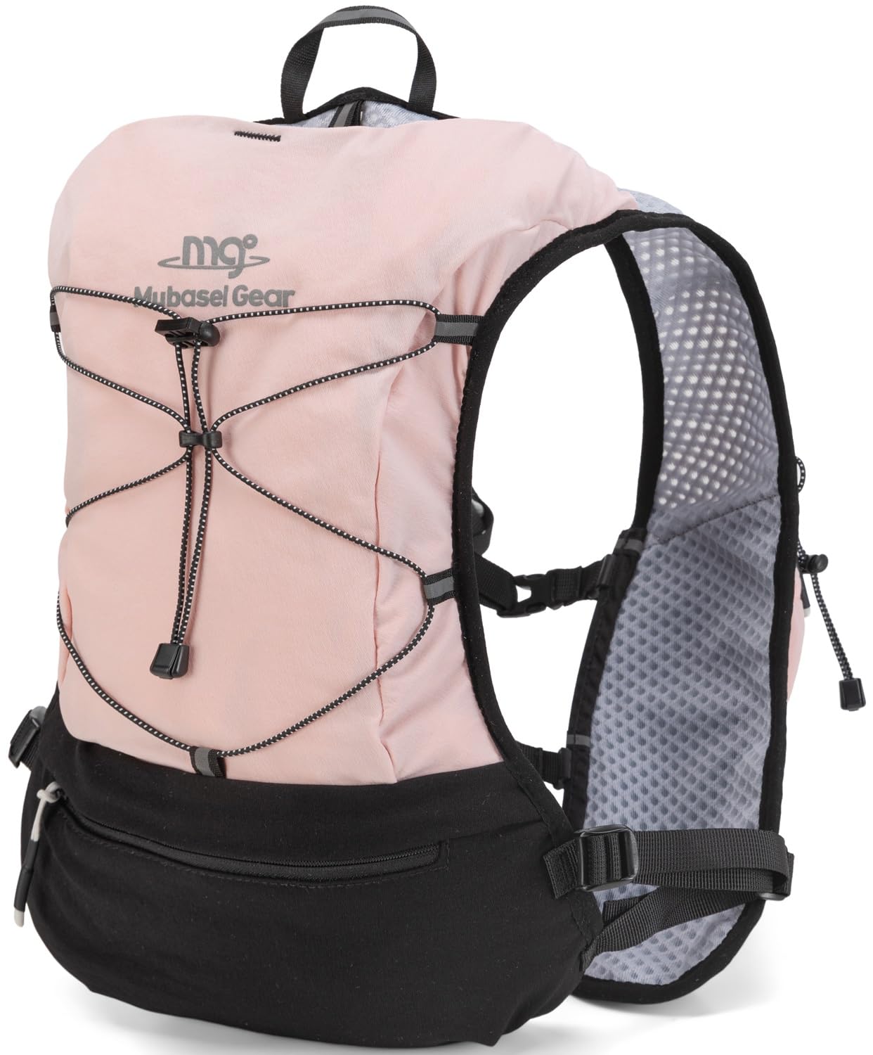 Lightweight Running Vest for Women & Men Hydration Backpack Pack with 1.5L Water Bladder Bag Running Gear Accessories for Hiking Marathon Trail Cycling (Light Pink)-image-3