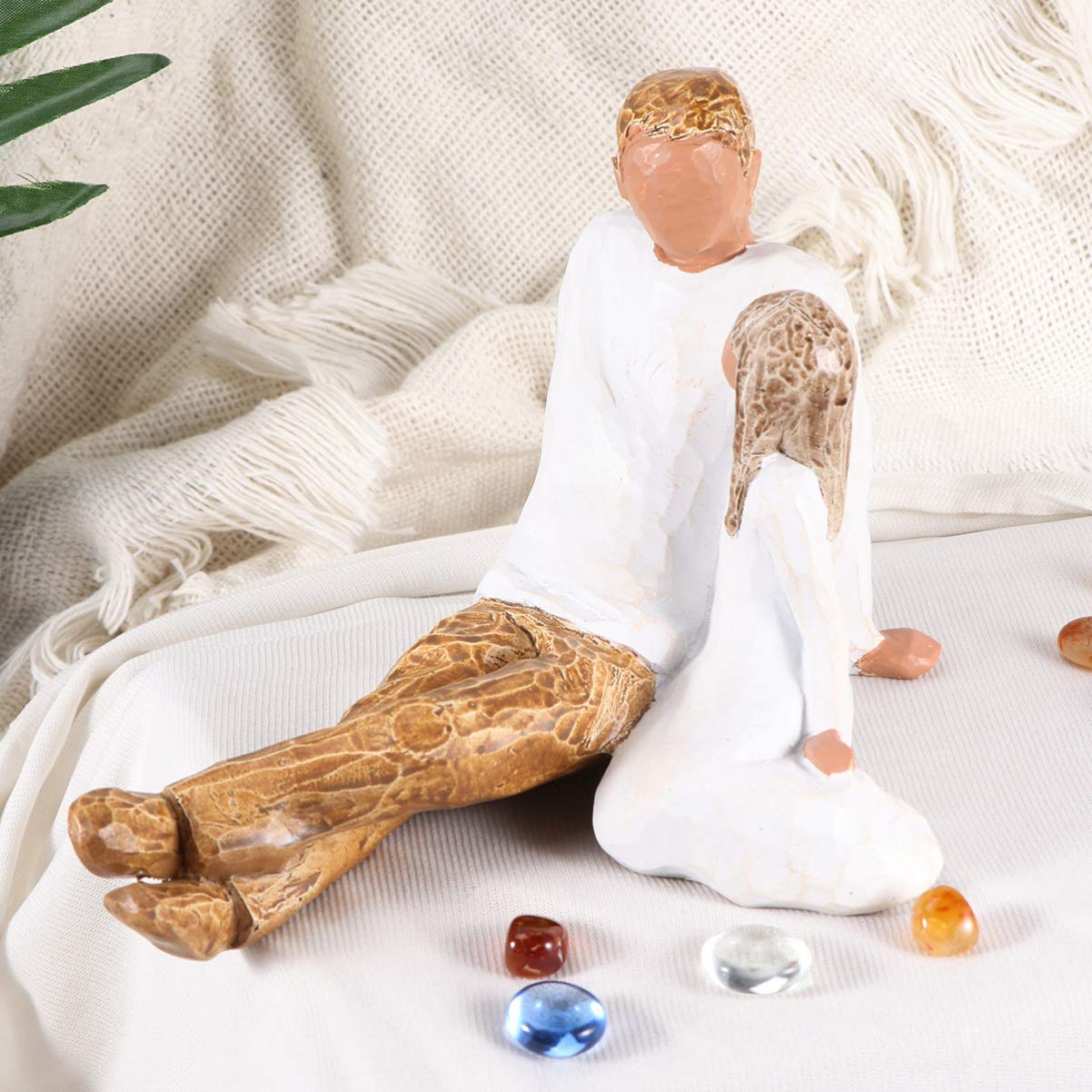Figurka pary statua, żywica DIY ręczne rzeźbione ręcznie malowane figurki ozdoby na biurko