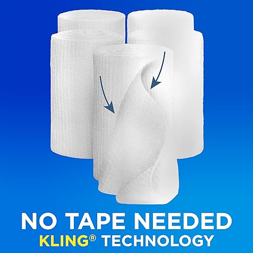 Miniatura 2 de Band-Aid Cubiertas de primeros auxilios Kling de gasa enrollada grande (paquete de 3)