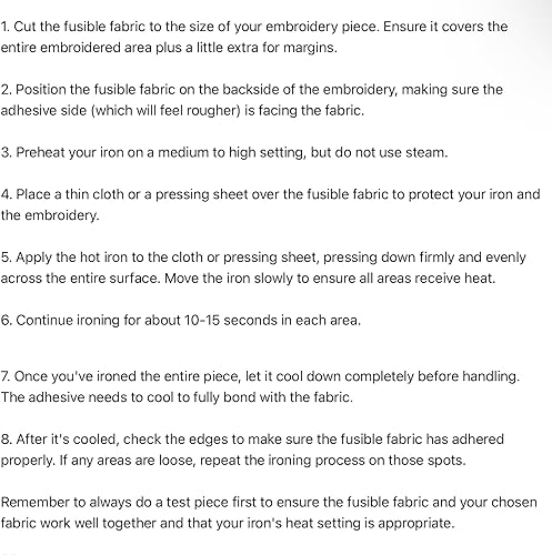 Miniatura 6 de H.B.I. Products - Cubierta de puntada suave y acogedora de 9 pulgadas x 10 yardas, estabilizador ligero para bordar a máquina
