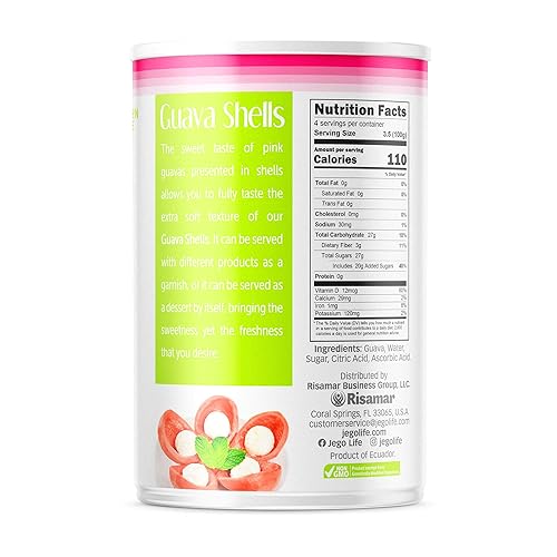 Miniatura 3 de Jego Conchas de guayaba en almíbar, sin gluten, 14 onzas (paquete de 6)