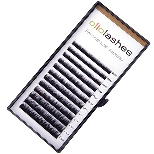 Extensión de Pestañas Inferiores J Curl 0.15mm Mix4-7mm 4mm 5mm 6mm 7mm Color Negro Extensiones de Pestañas Inferiores, Suministros Profesionales