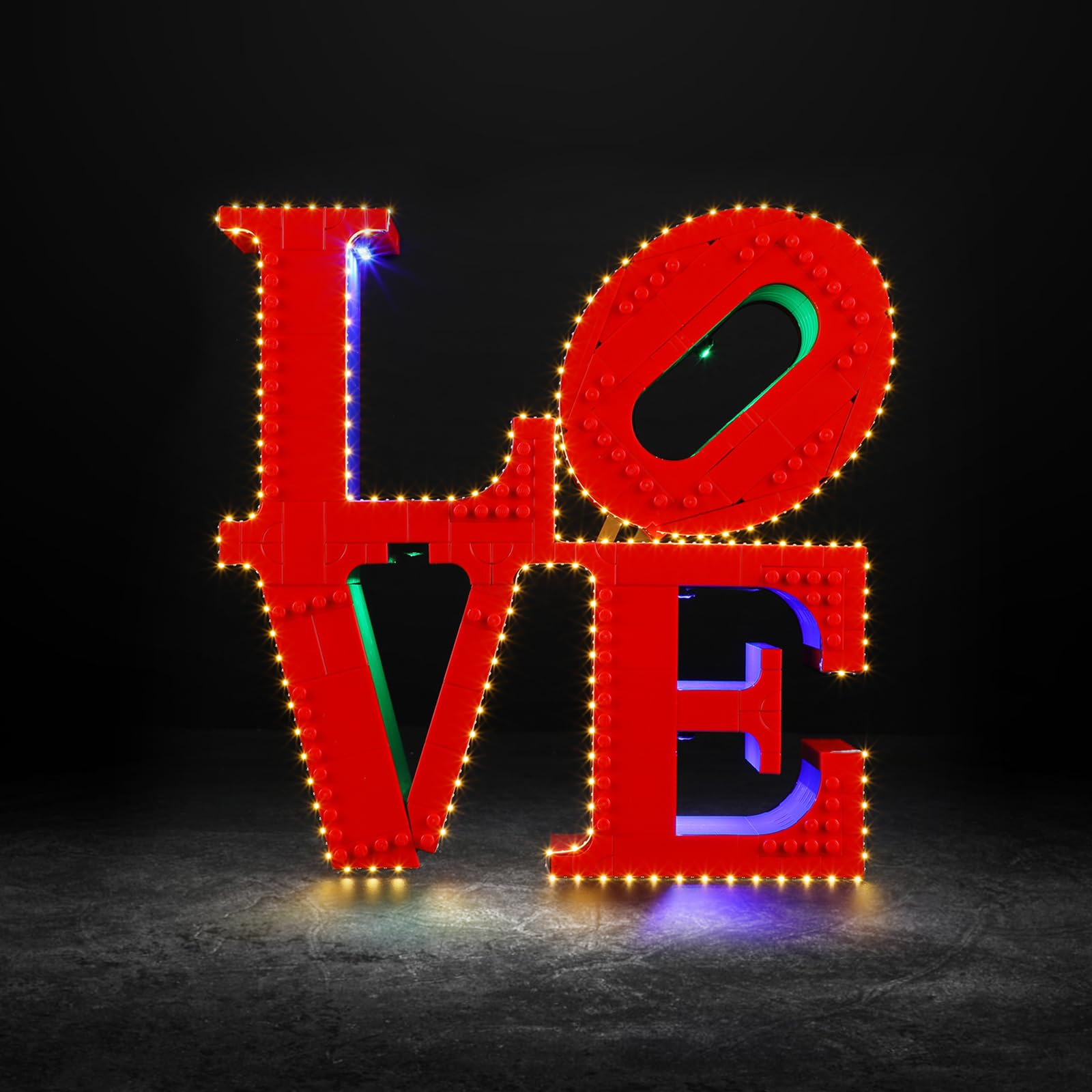 Vaodest LED Light for Lego 31214 Art Love Sculpture Set,Design and Configuration Compatible with Model 31214(LED Light Only, Not Building Block Kit)