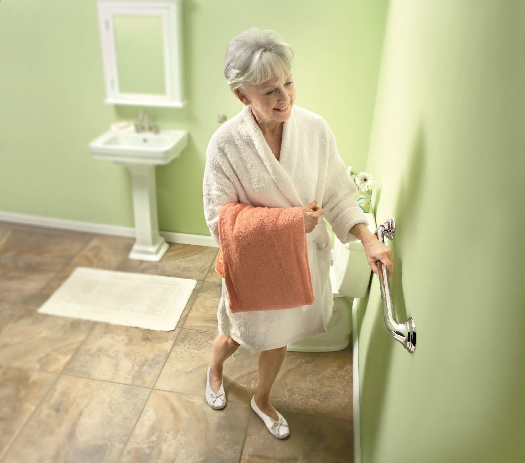 Moen LR8724D3GCH Home Care Barra de agarre de 24 pulgadas, cromado