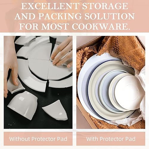 Miniatura 6 de ReFeltidolom Divisores de placas de fieltro grueso, juego de 48 separadores de placas redondos de China, separadores de almacenamiento, protectores