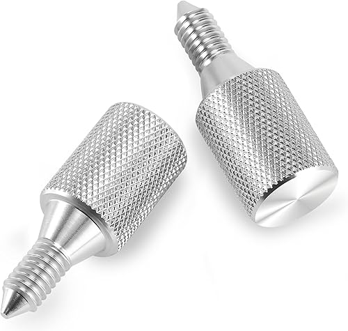 Tornillo de pulgar de fijación para mezcladores Kitchenaid y Whirlpool, 2 piezas de repuesto para pomo de cubo más largo, color plateado